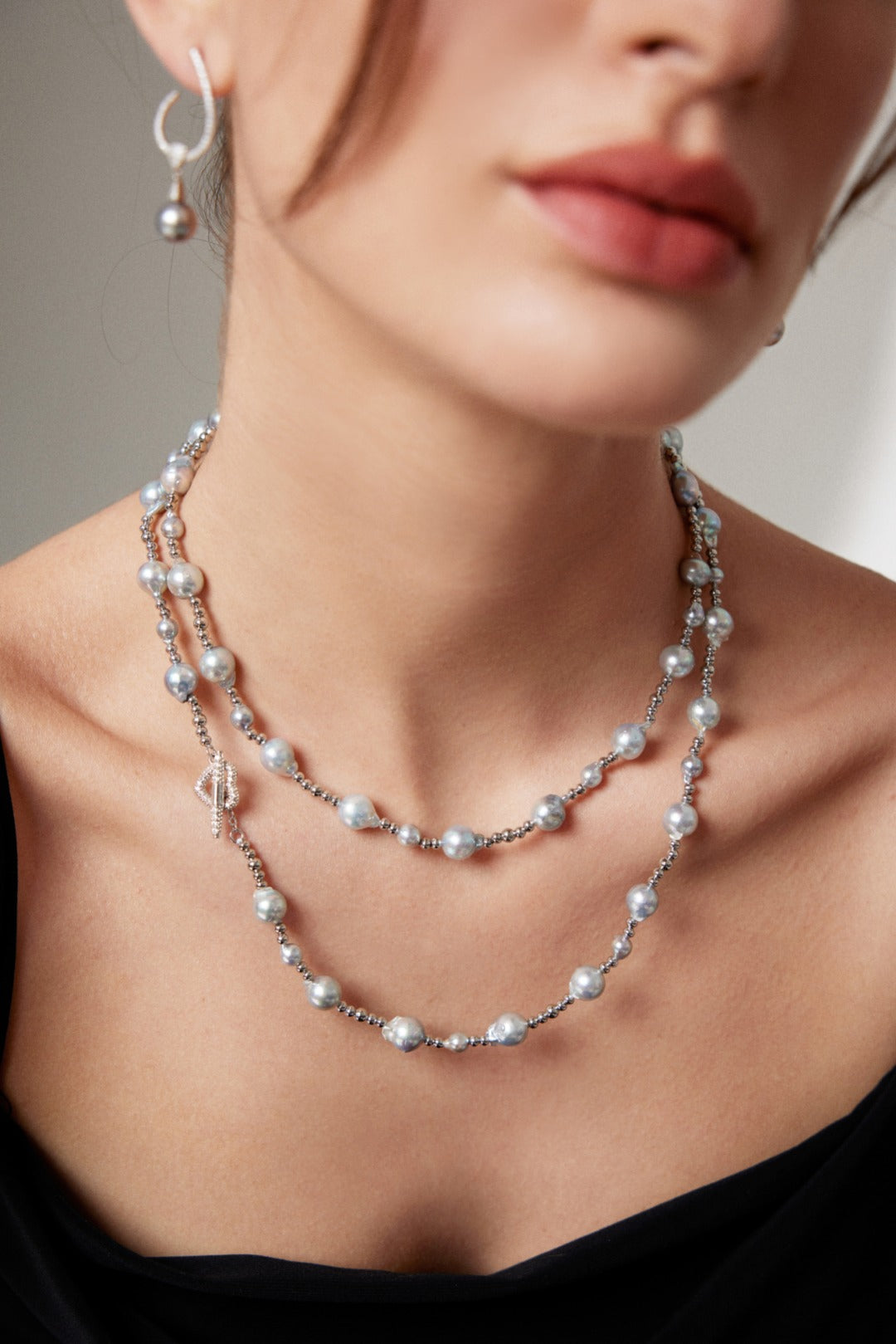 Seawater Queen Akoya True Duoma Color Pearl Necklace