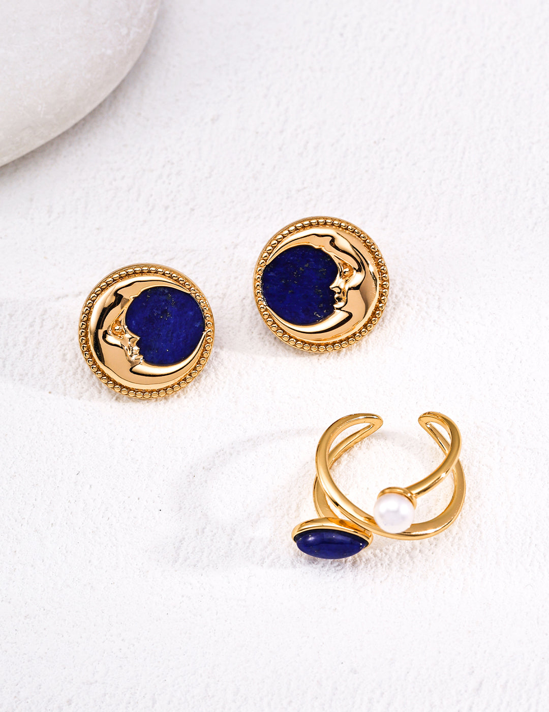 Moonlight Kiss Lapis Lazuli Stud Earrings