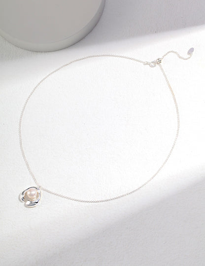 Pearl Reshaping Sterling Silver Nature Pearl Necklace