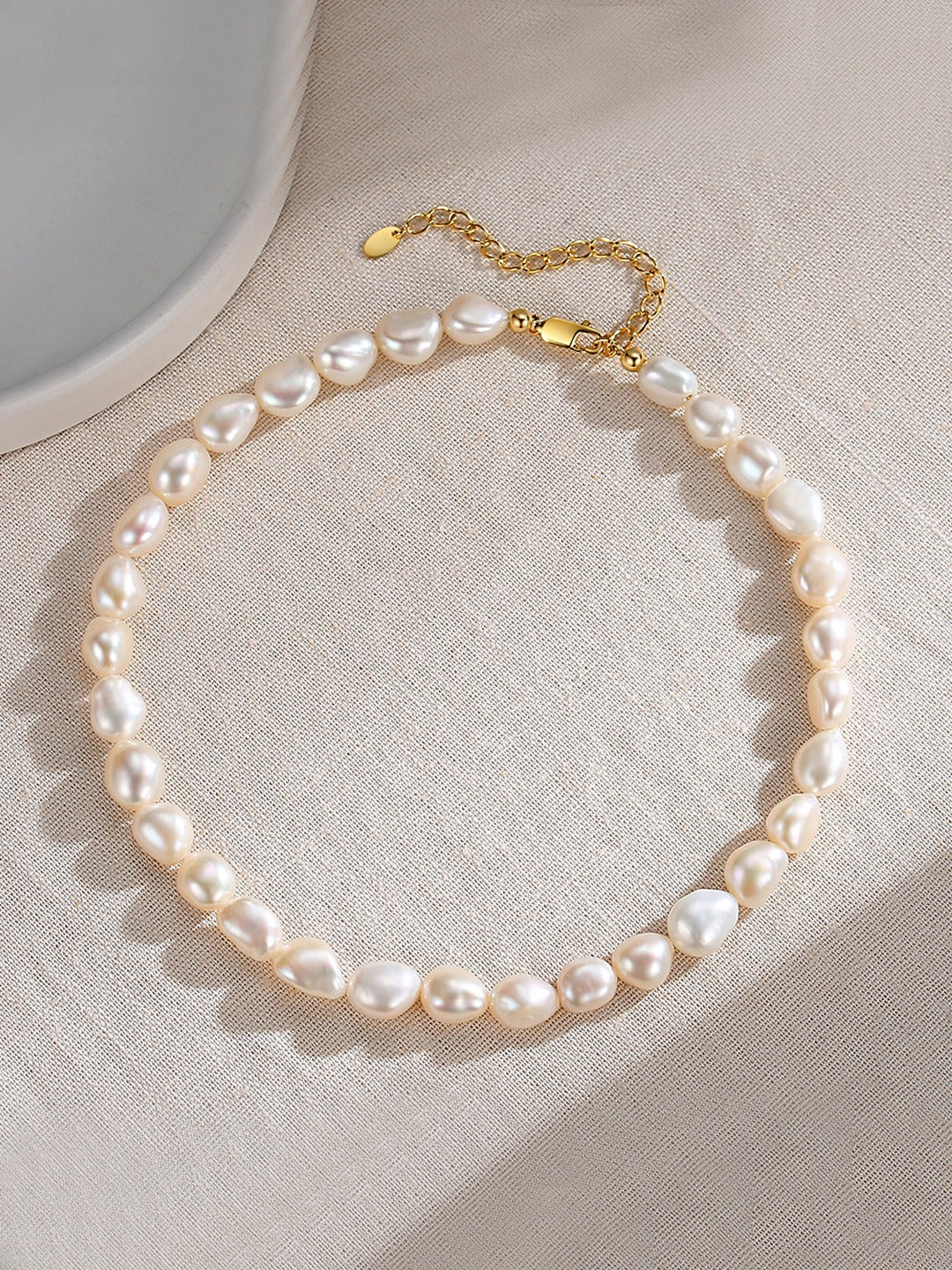 French Style Nature Baroque Pearl Chocker Necklace