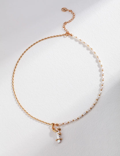 Half Pearl, Half Chain Necklace – Elevate Your Look with a Bold Statement