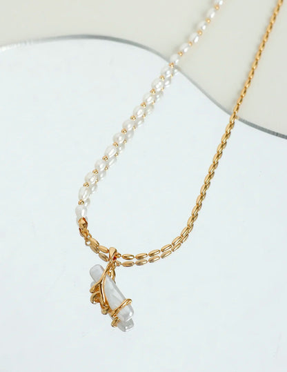 Half Pearl, Half Chain Necklace – Elevate Your Look with a Bold Statement