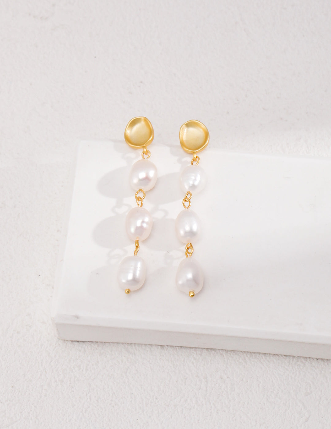 Irregular Nature Baroque Pearl Earrings