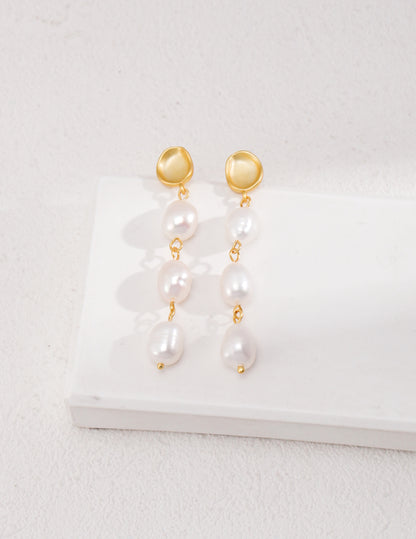 Irregular Nature Baroque Pearl Earrings