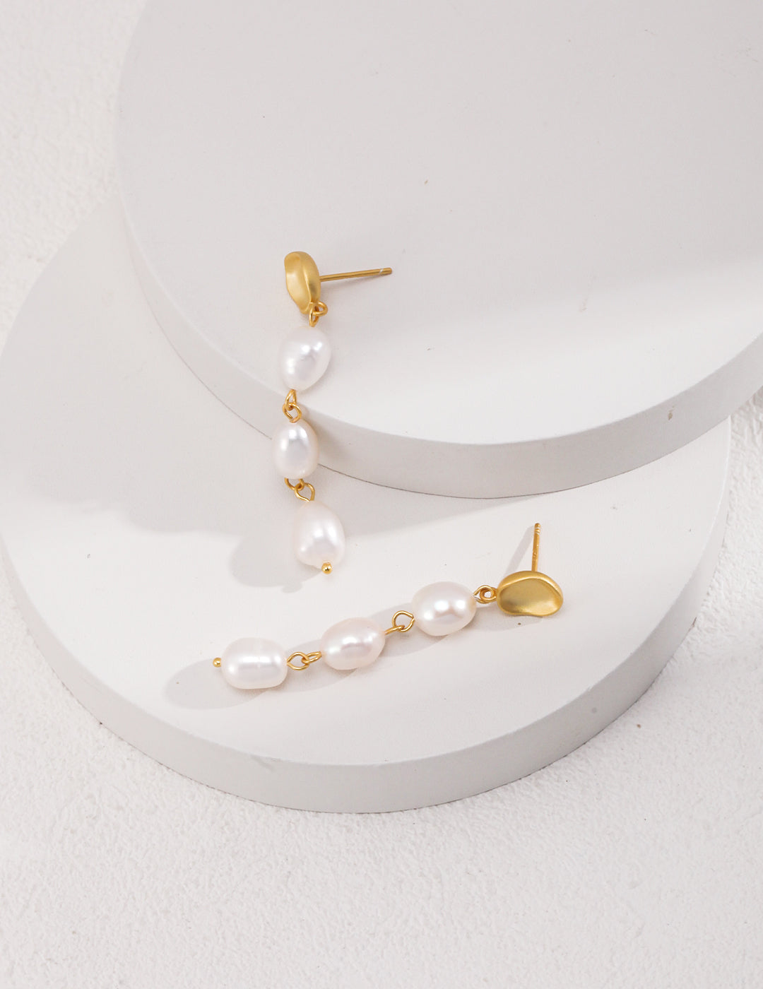 Irregular Nature Baroque Pearl Earrings