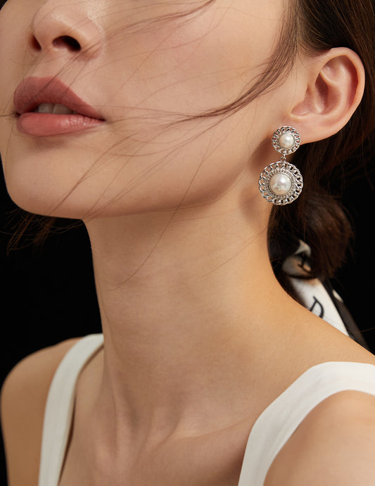 Mother-of-Pearl Silver Earrings – Elevate Your Style with Elegance