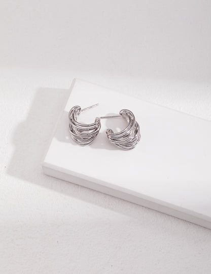 925 Sterling Silver Line Earrings