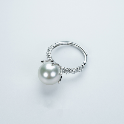 South Sea Pearl Six-Prong Ring | High-Quality Australian Pearl Ring