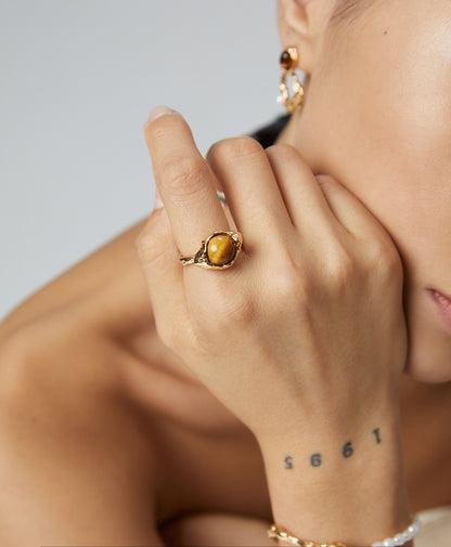 Tiger's Eye Sterling Silver Ring