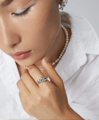 Minimalist Sterling Silver Zircon Ring