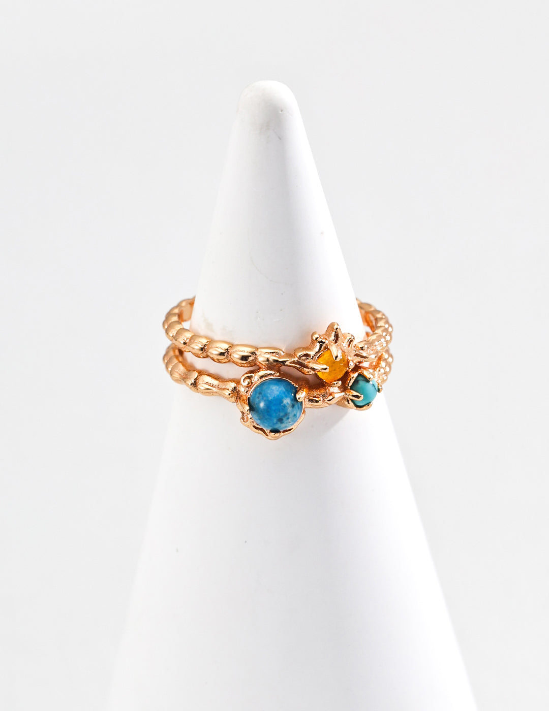 Celestial Vintage S925 Turquoise & Chalcedony Ring