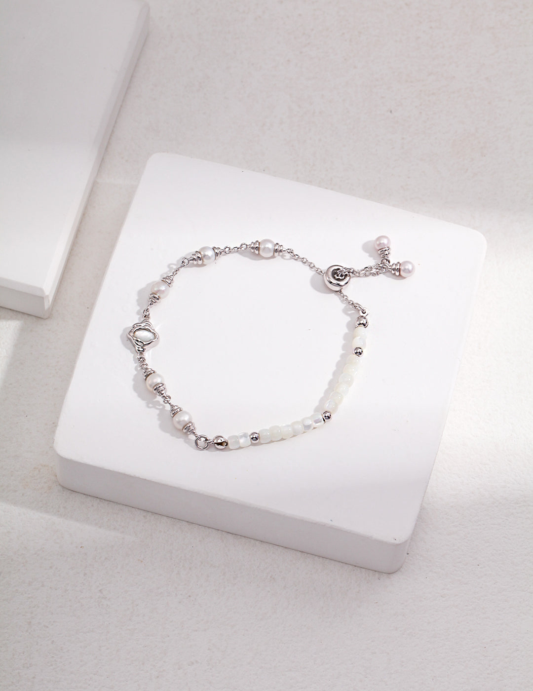 Sterling Silver Nature Mother-of-Pearl Bracelet