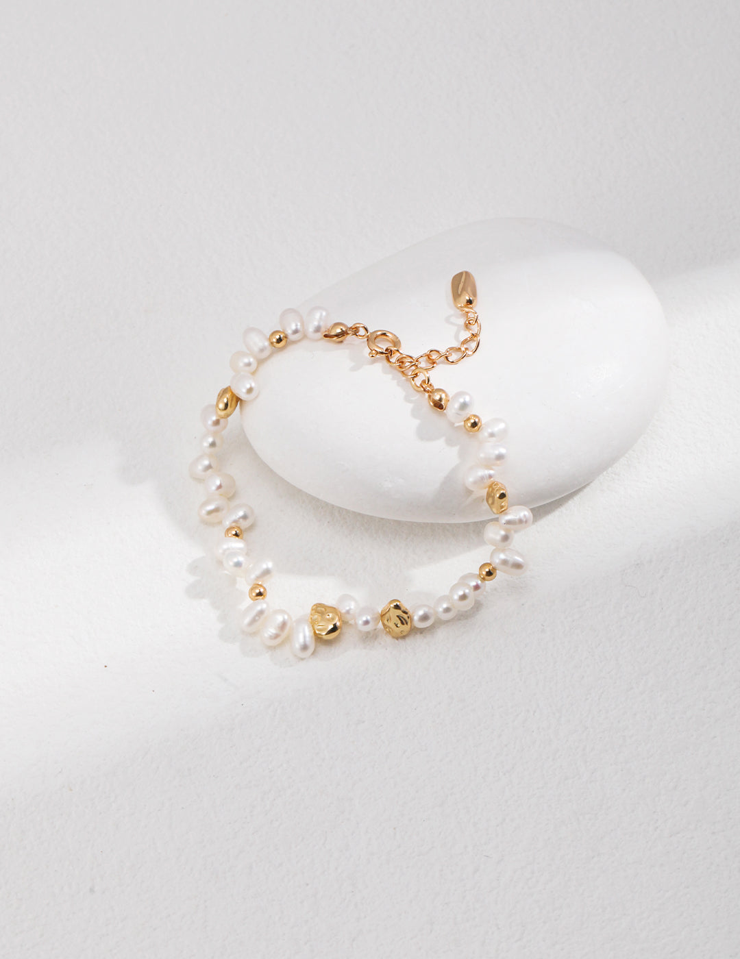 Sterling Silver Natural Petal Pearl Bracelet