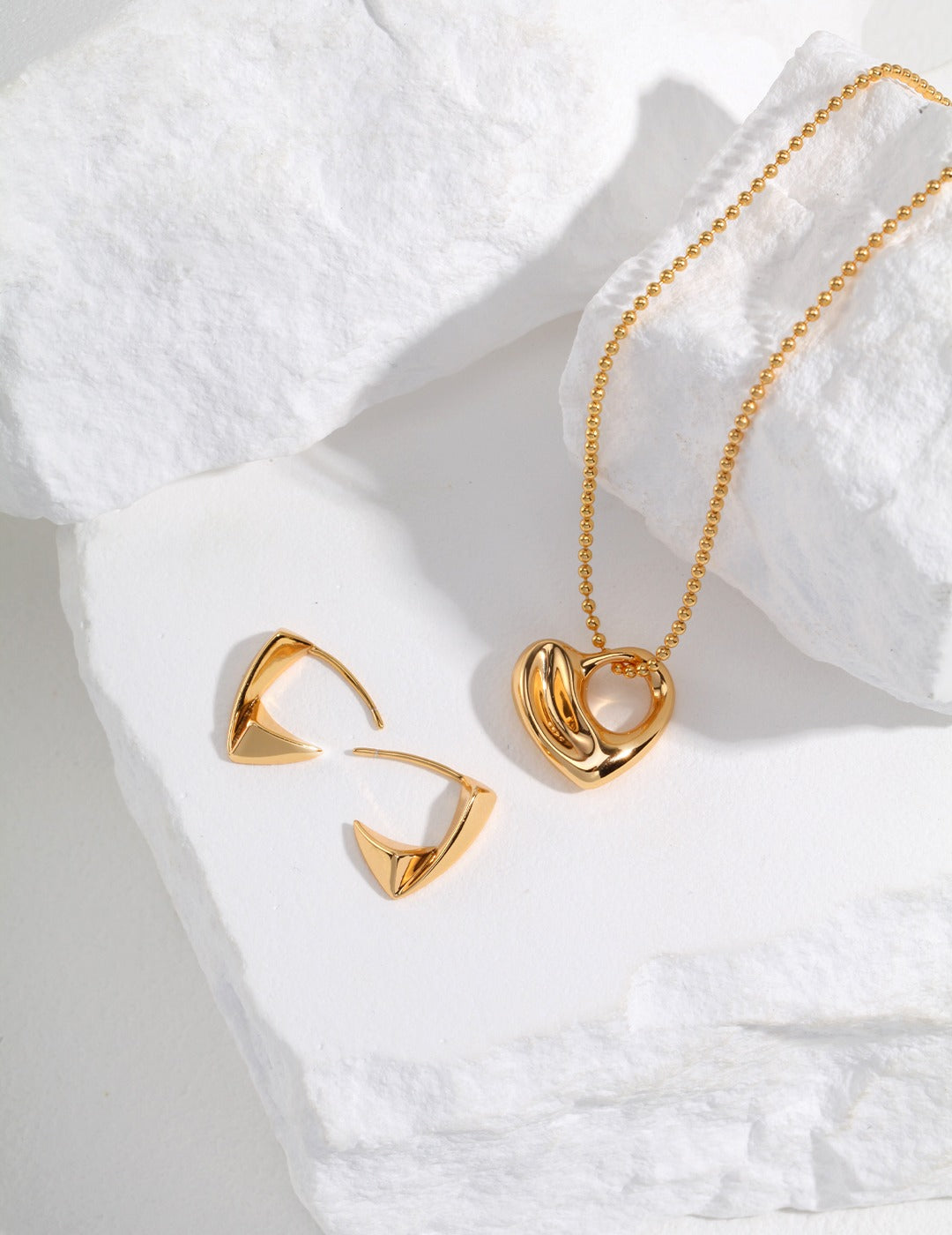 18K Gold-Plated Sterling Silver Heart Necklace