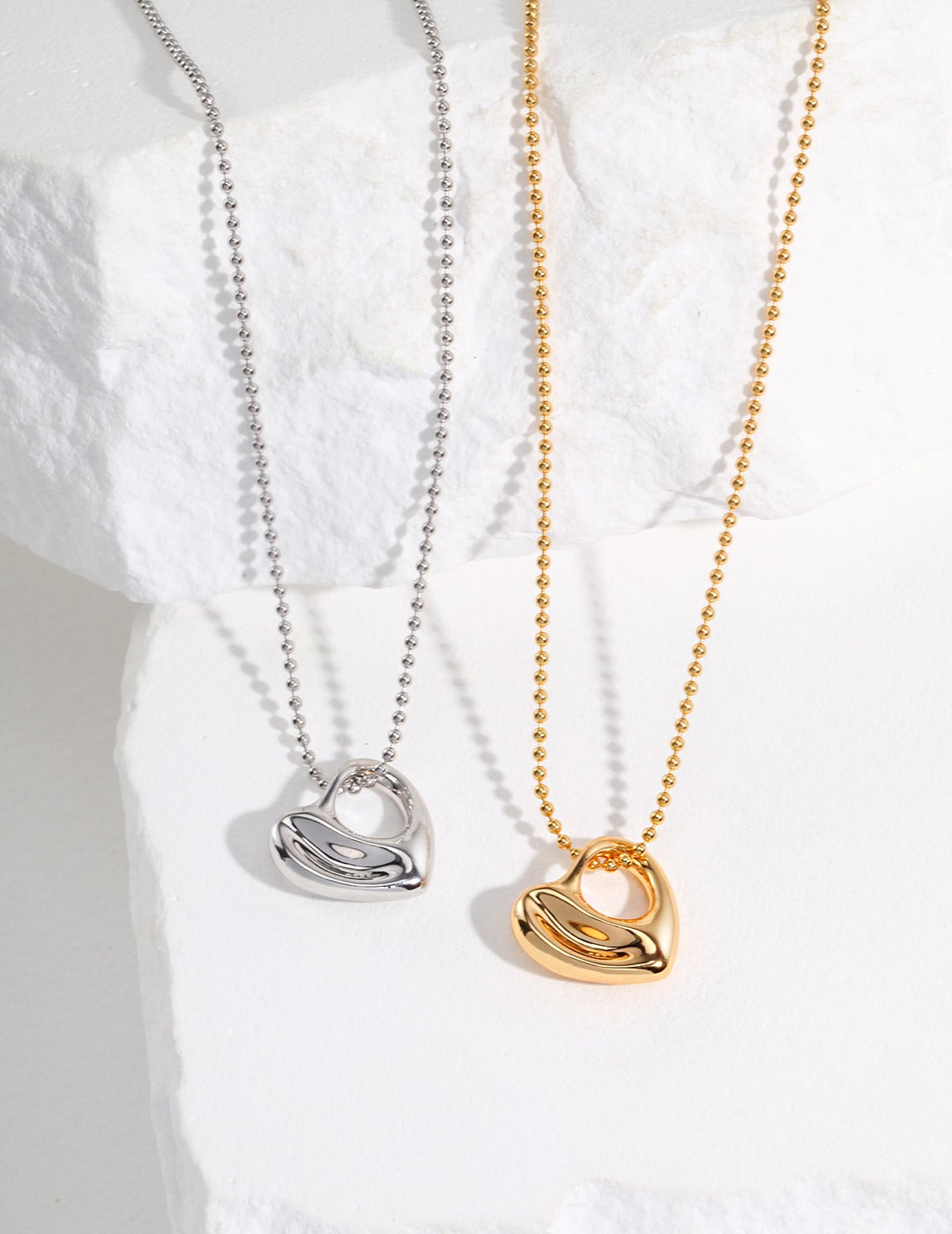 18K Gold-Plated Sterling Silver Heart Necklace