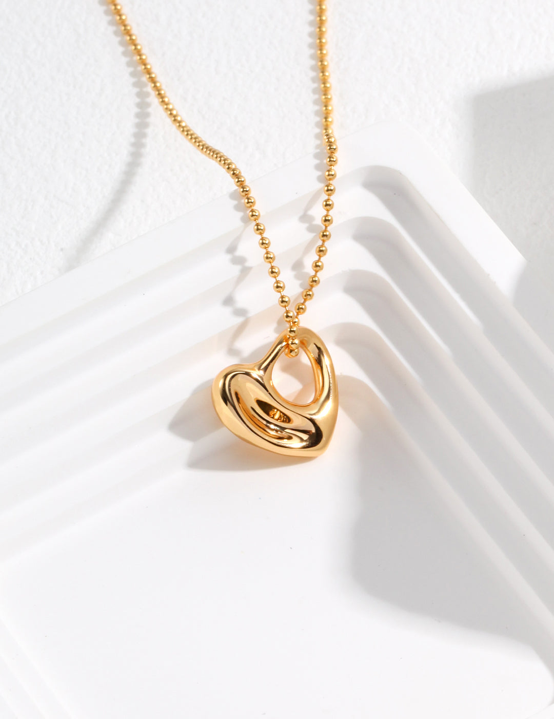 18K Gold-Plated Sterling Silver Heart Necklace